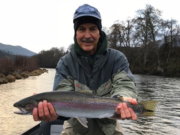 Jim with his first ever steelhead!