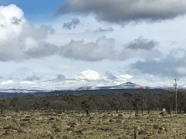 Lots of low snow around Mt Lassen today