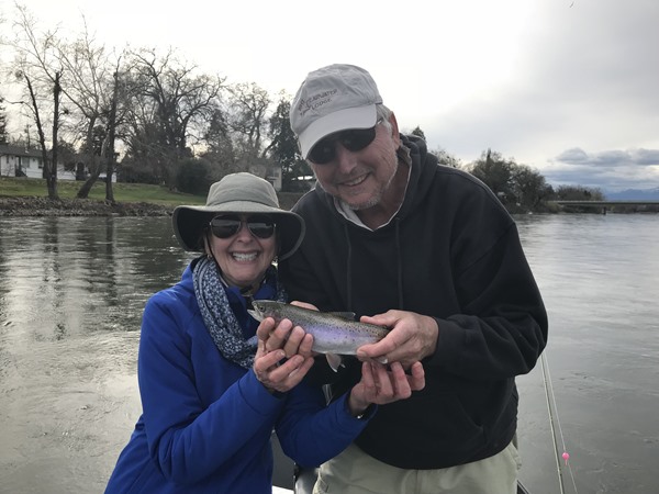 They were doubled-up and landed both fish, but Lee dropped hers