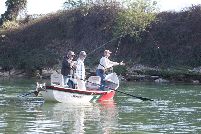 Peter Santley and clients down by the I-5 bridge