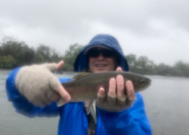 Rich w his first fish of the day