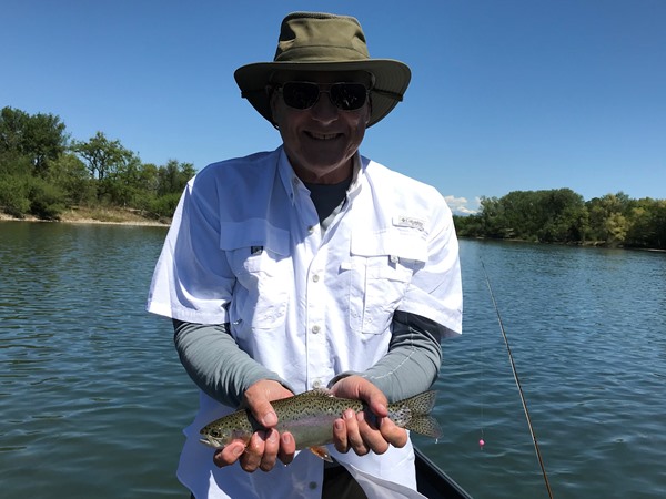 Jim's first trout on a fly rod!