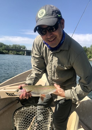 Randal with his first Sac river rainbow!