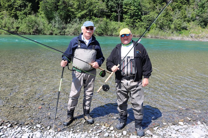 Roff and Bob on the Main stem Eel.