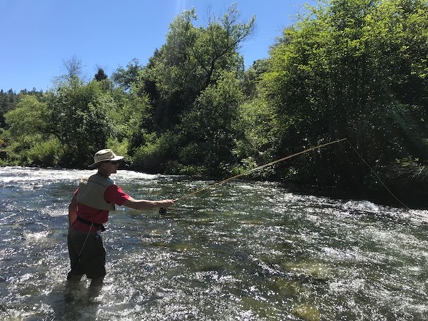 John fishing the pocket water