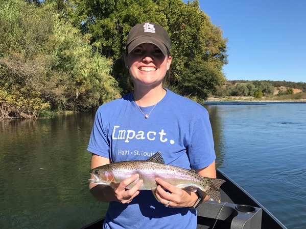 Leslie with another great fish!