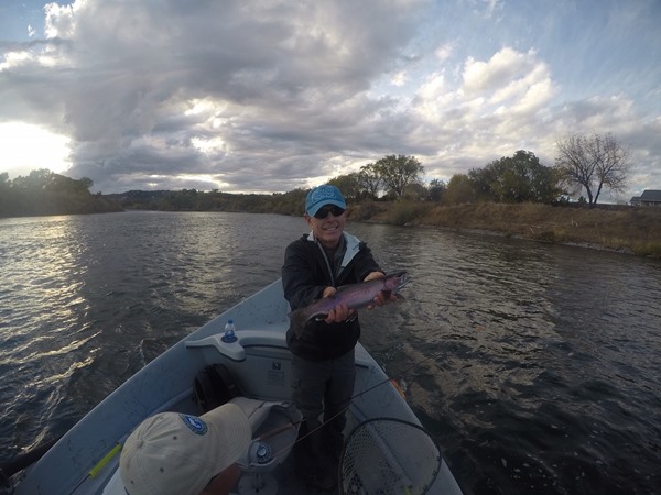 Such a beautiful back drop for Stephen's First fish on a fly rod!