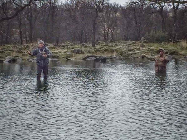 Fishing the lower lake in 40 mph gusts