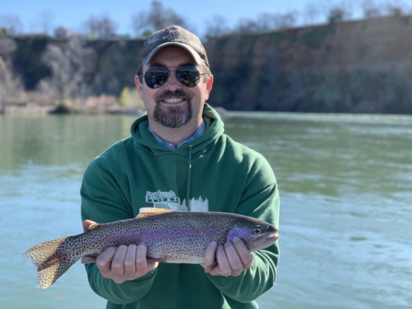 Matt's first fish to net - not a bad start