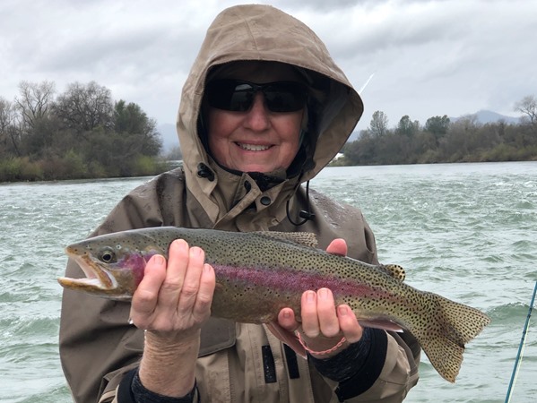 Teresa with her first to the boat