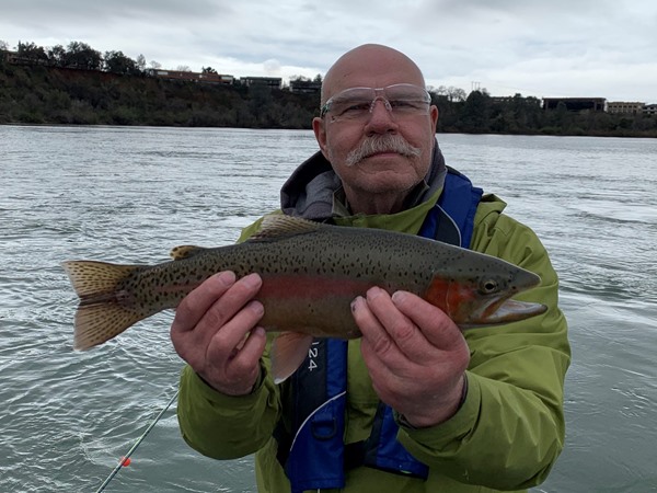 Ray's first rainbow on a fly!