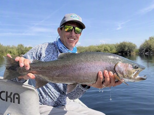 Andrew with a big Klamath Basin rainbow