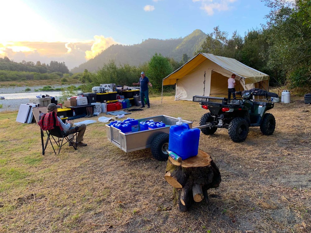 View of the cook tent