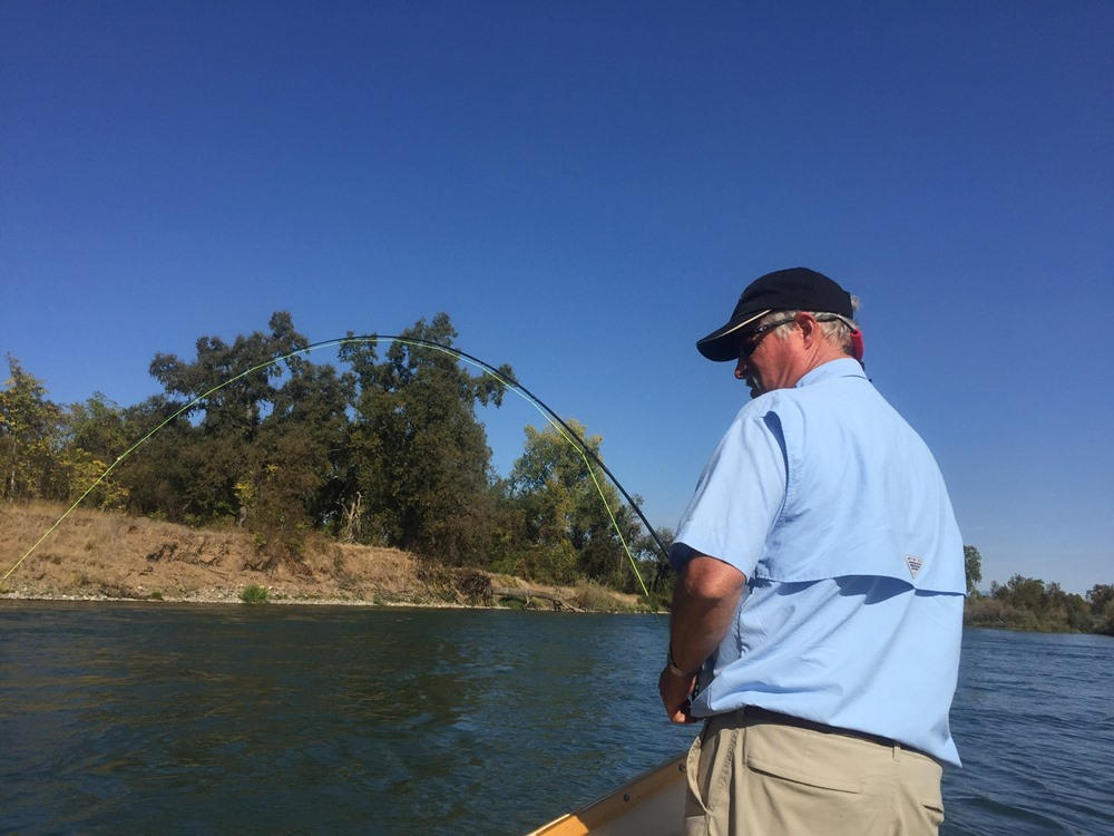 Steve with a big bend in his rod!