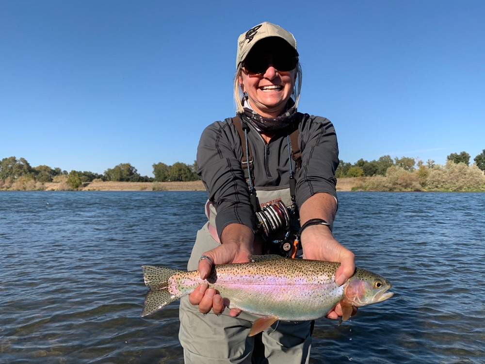 Rebecca with a big dry fly fish