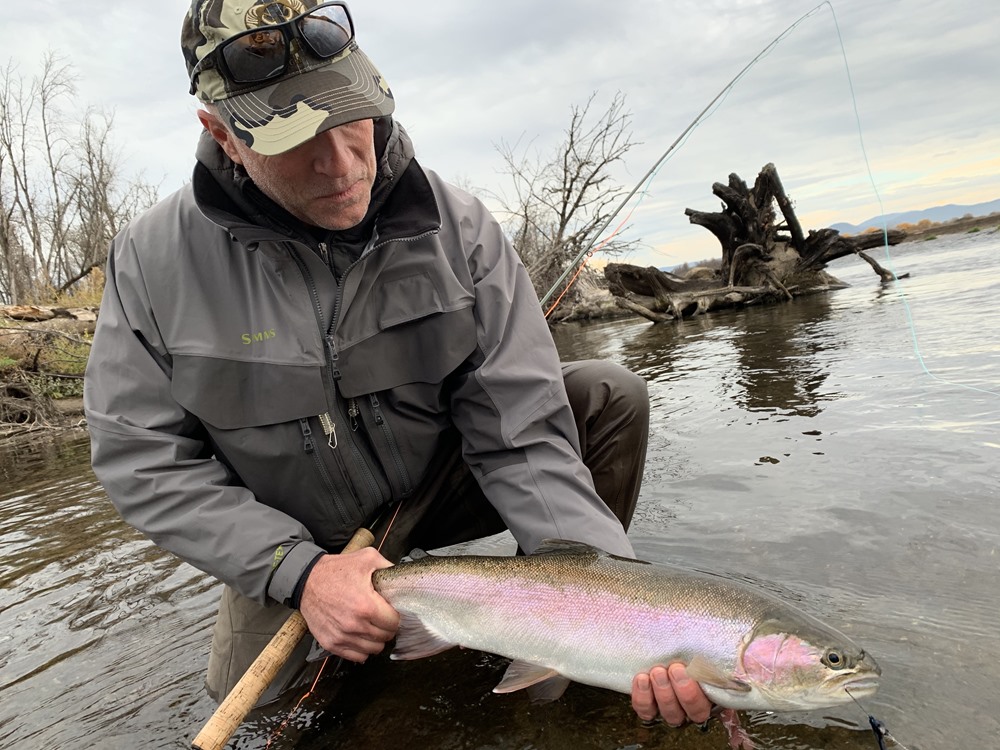 Stroh with an superb Rogue River Wild steelhead. Sign the petition!