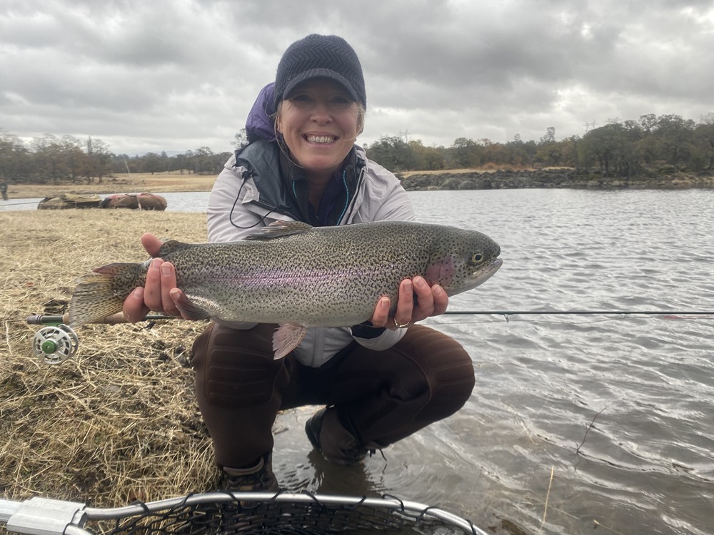 This trophy rainbow fell for a cinnamon brown streamer.