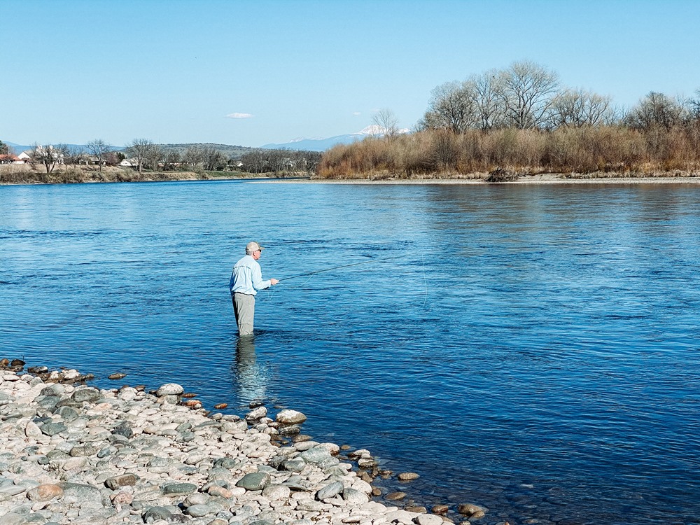 Dominic casting dries for rising trout!