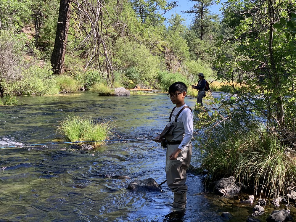 Koby and Chen on Burney Creek