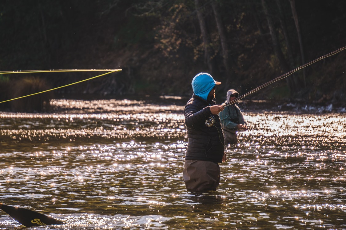 Zach making a few casts in the pursuit of perfection.