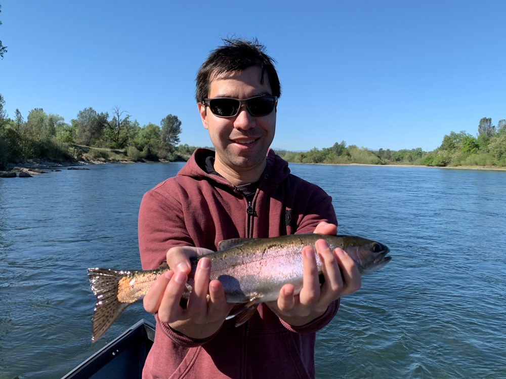 Ben with his first trout ever!