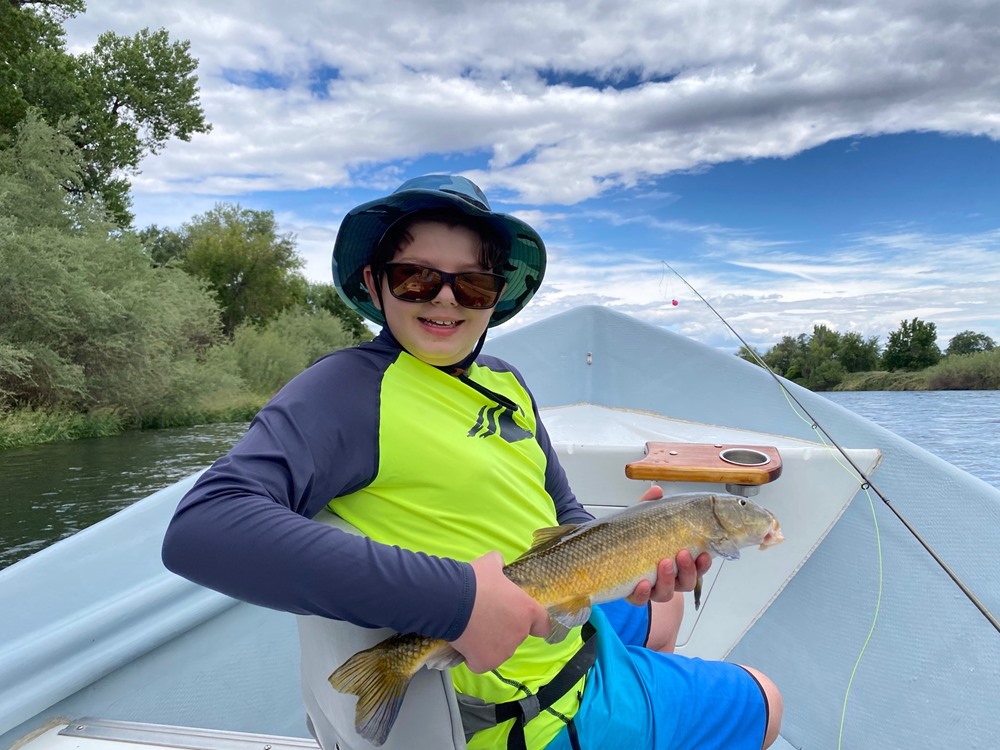 The kids in Andreas’s boat put the wood to suckers today