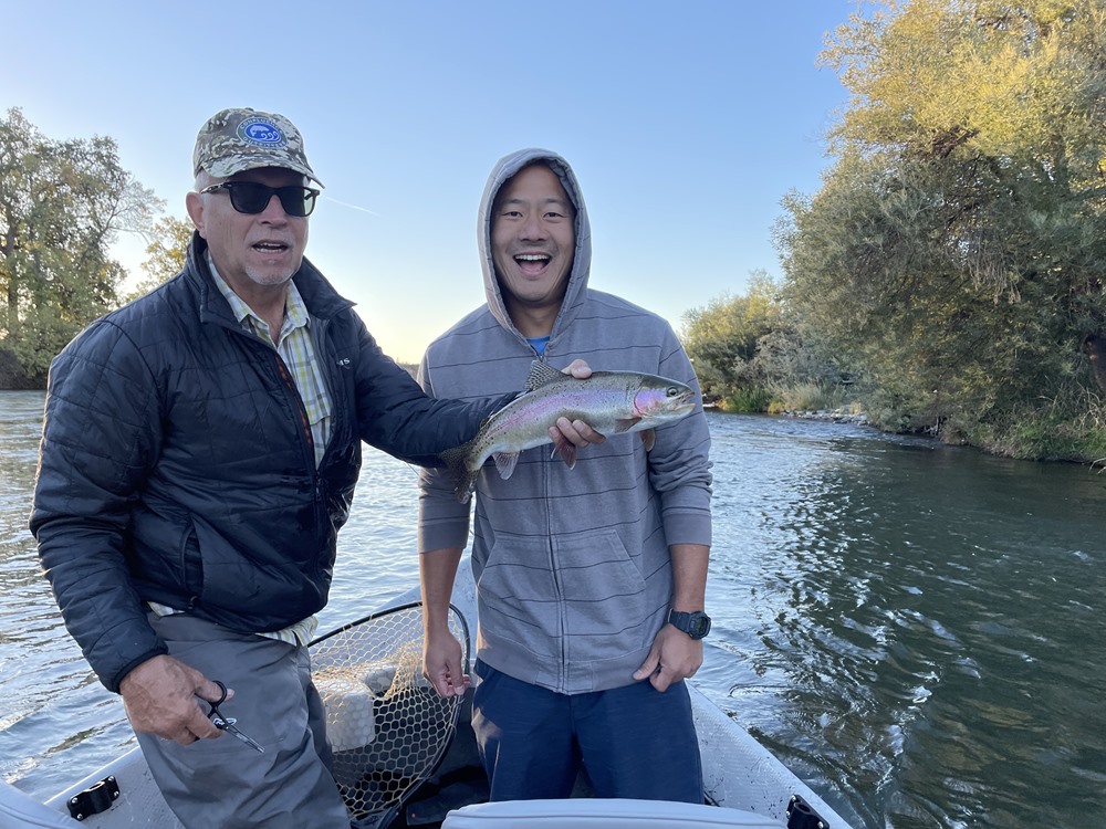 Joe caught a fish on his first cast.