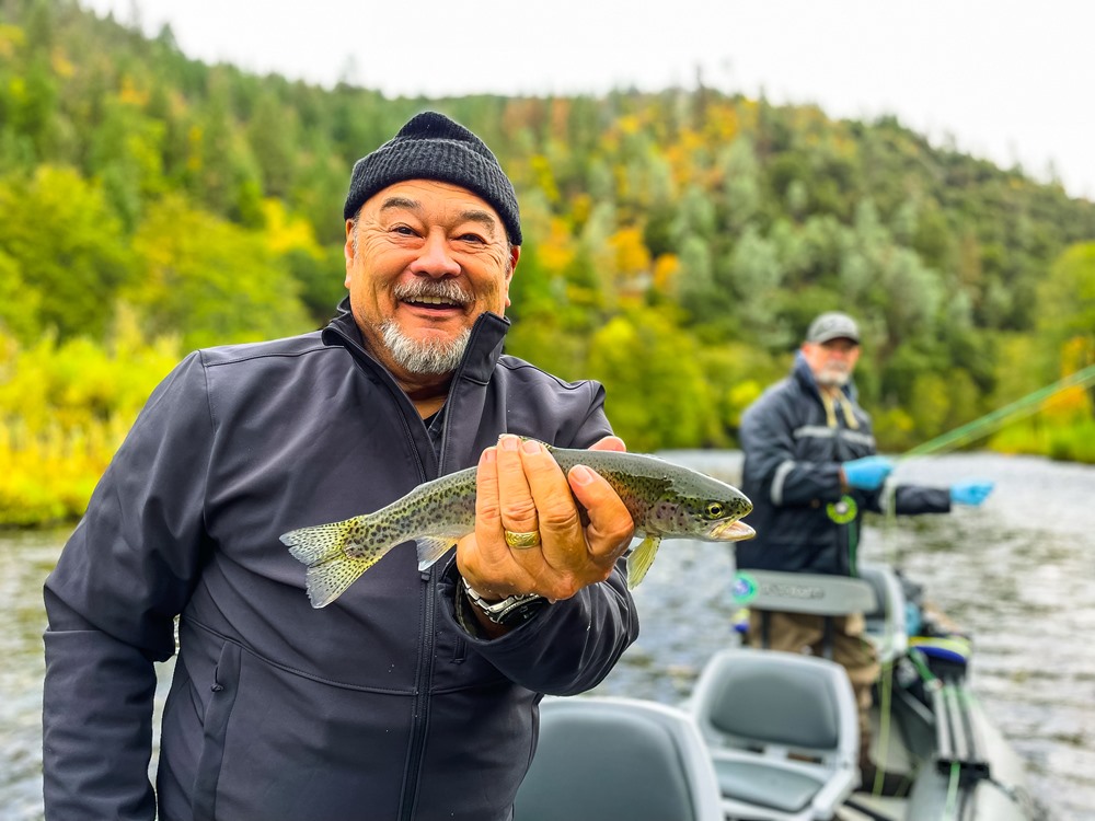 Tom hooked some adults and a lot of half pounders!