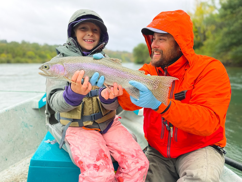 Clare’s first trout from the Sacramento River