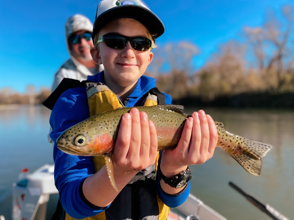 Ronan’s first wild trout on a fly rod!