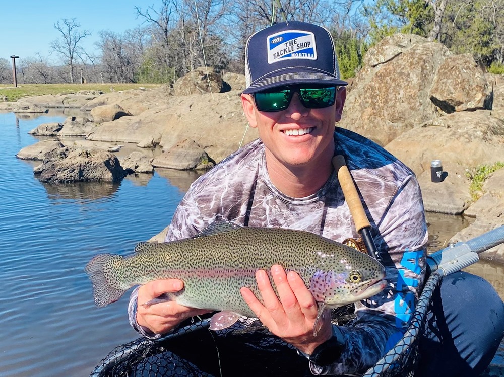 Korey with the first fish of the day