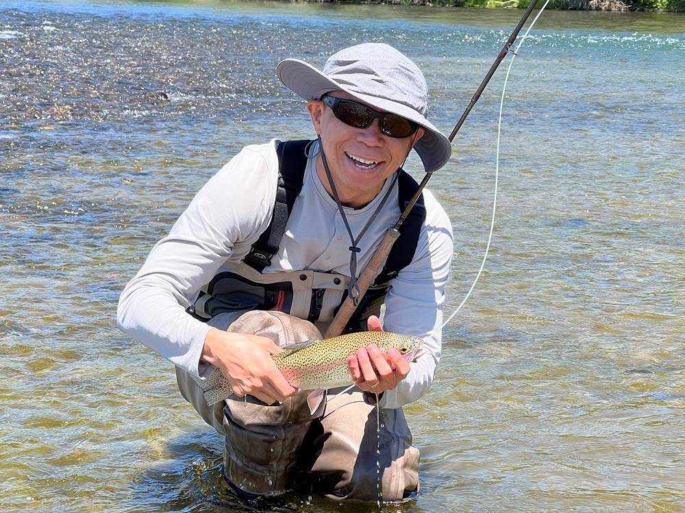 Alex with a hatchery half-pounder