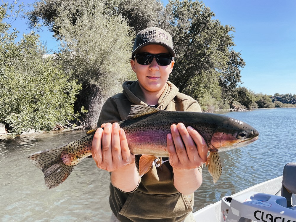 Evan’s first fish of the day!