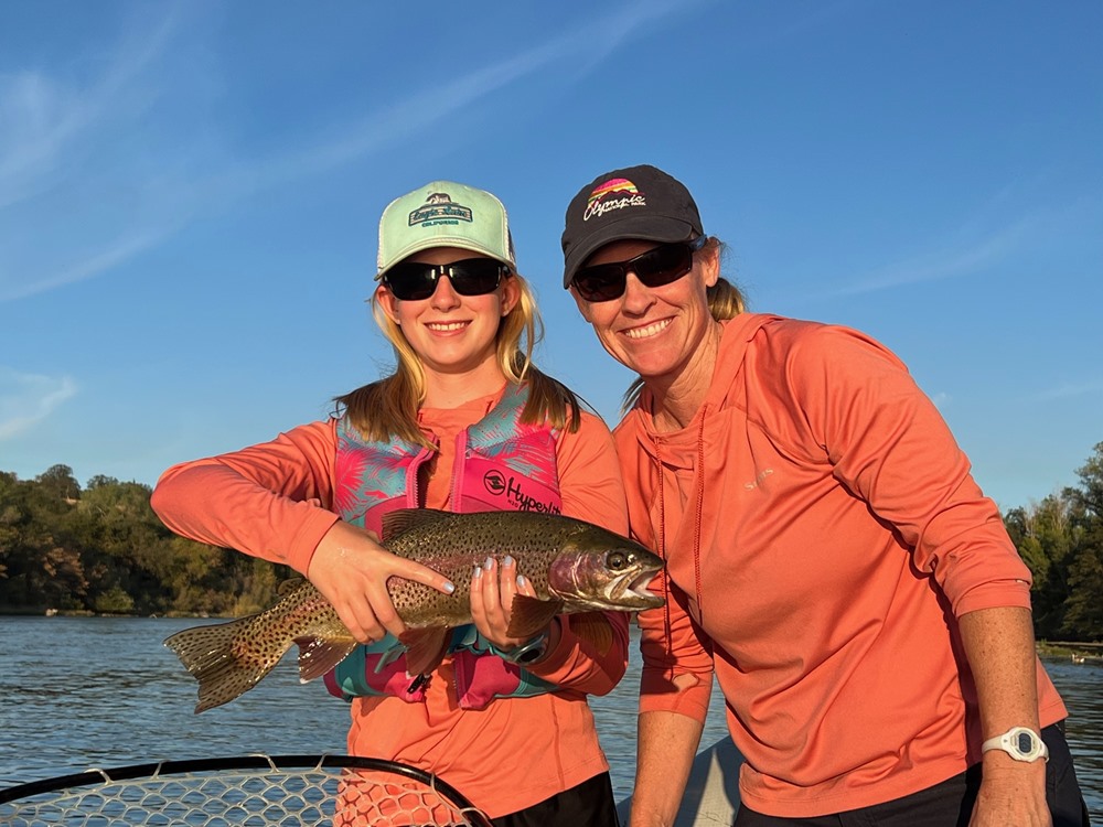 Katie and Madison Harris with Madison's big fish