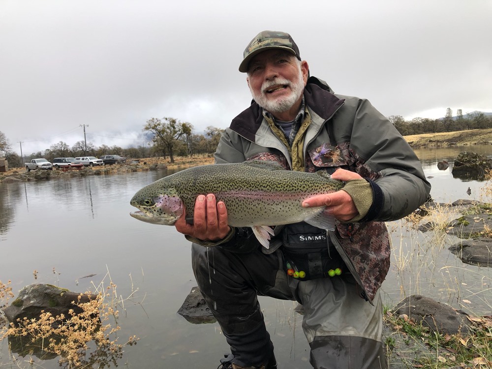 Fred with an Eagle Canyon hog caught at the lower lake.