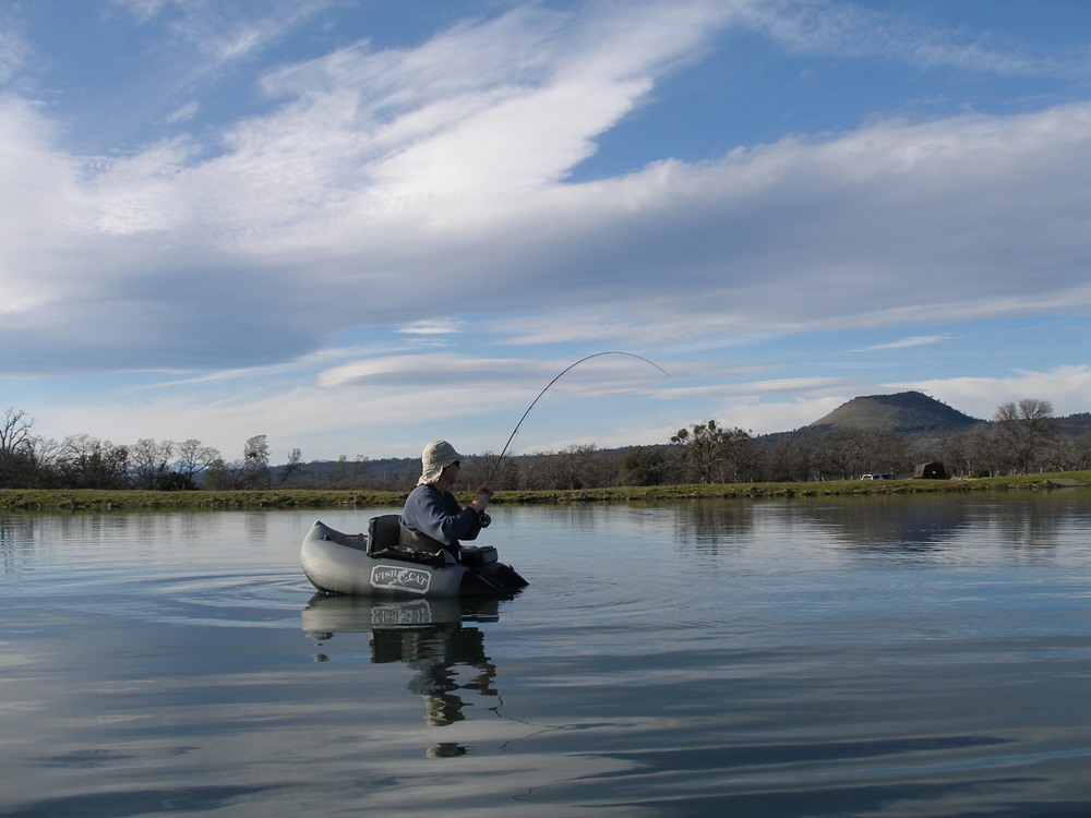 George with a fish on the line