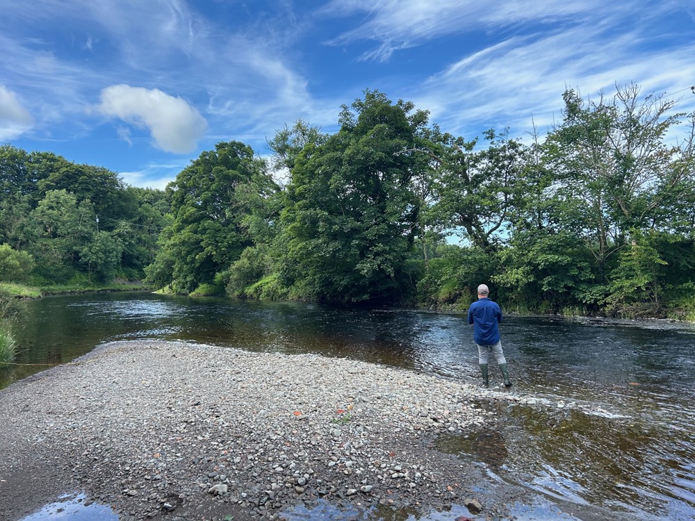 The river had numerous gravel bars