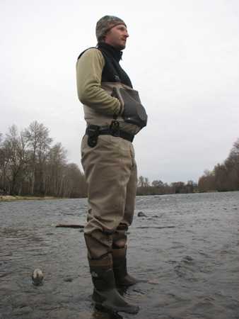 Bad-ass steelhead guide pose