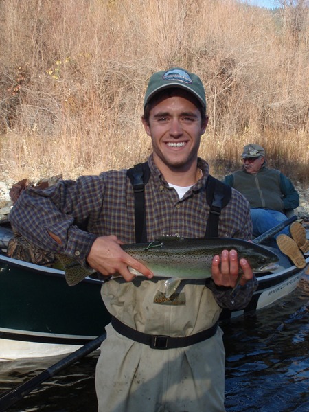 Chris with a tagged fish