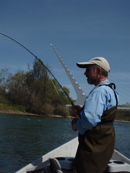 Ron hooked up near the Sundial Bridge