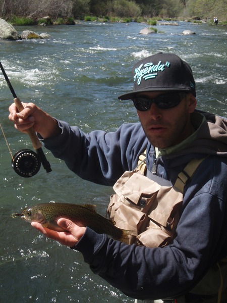 Ryan with his first Pit River rainbow
