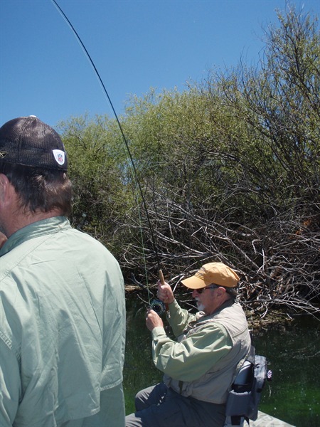 Randy with a big fish on the line