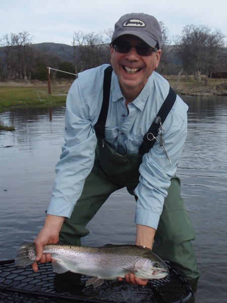 Hal with his first fish of the day