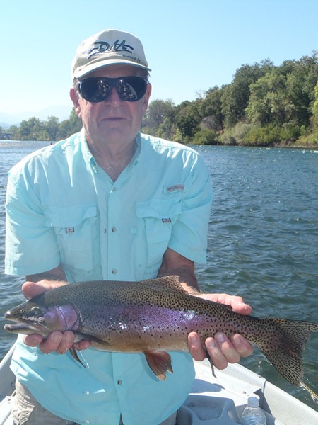 Harvey's really big fish on a dry fly