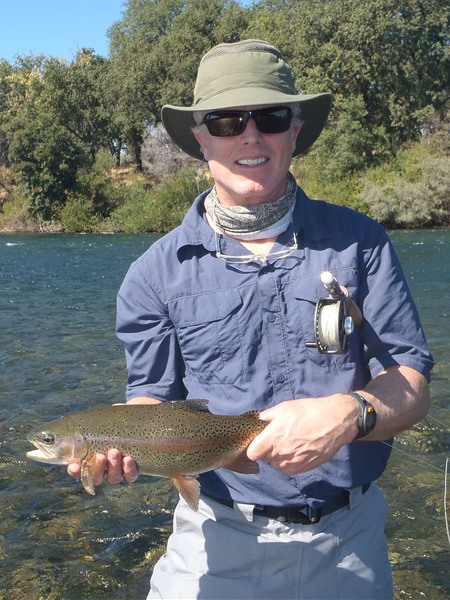 Steve's biggest rainbow ever, and on a dry fly!