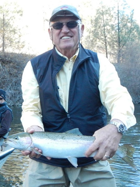 Don caught a steelie, a brown and a salmon