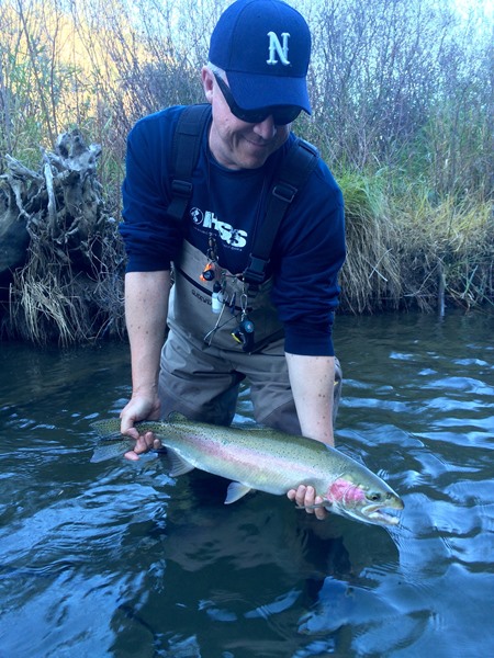 Mark with a large wild buck. A nice job handling the fish! 