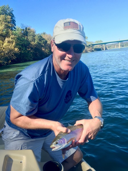 Matt with his first fish of the day!