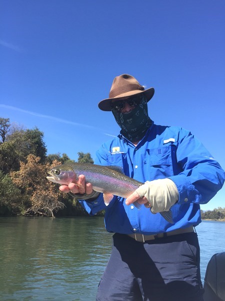 Paul hooked into a bunch of beautifully colored rainbows.