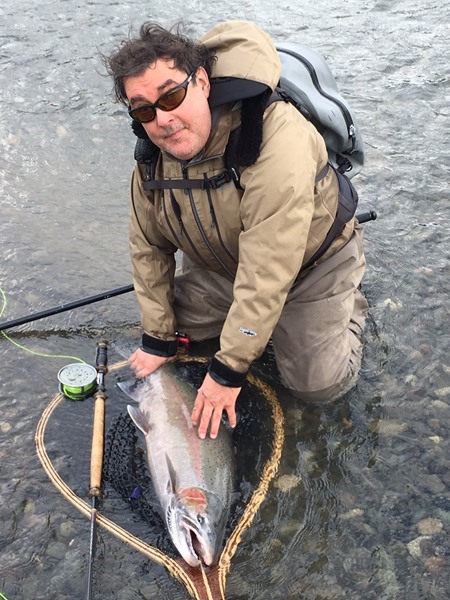 Marko with a huge steelhead